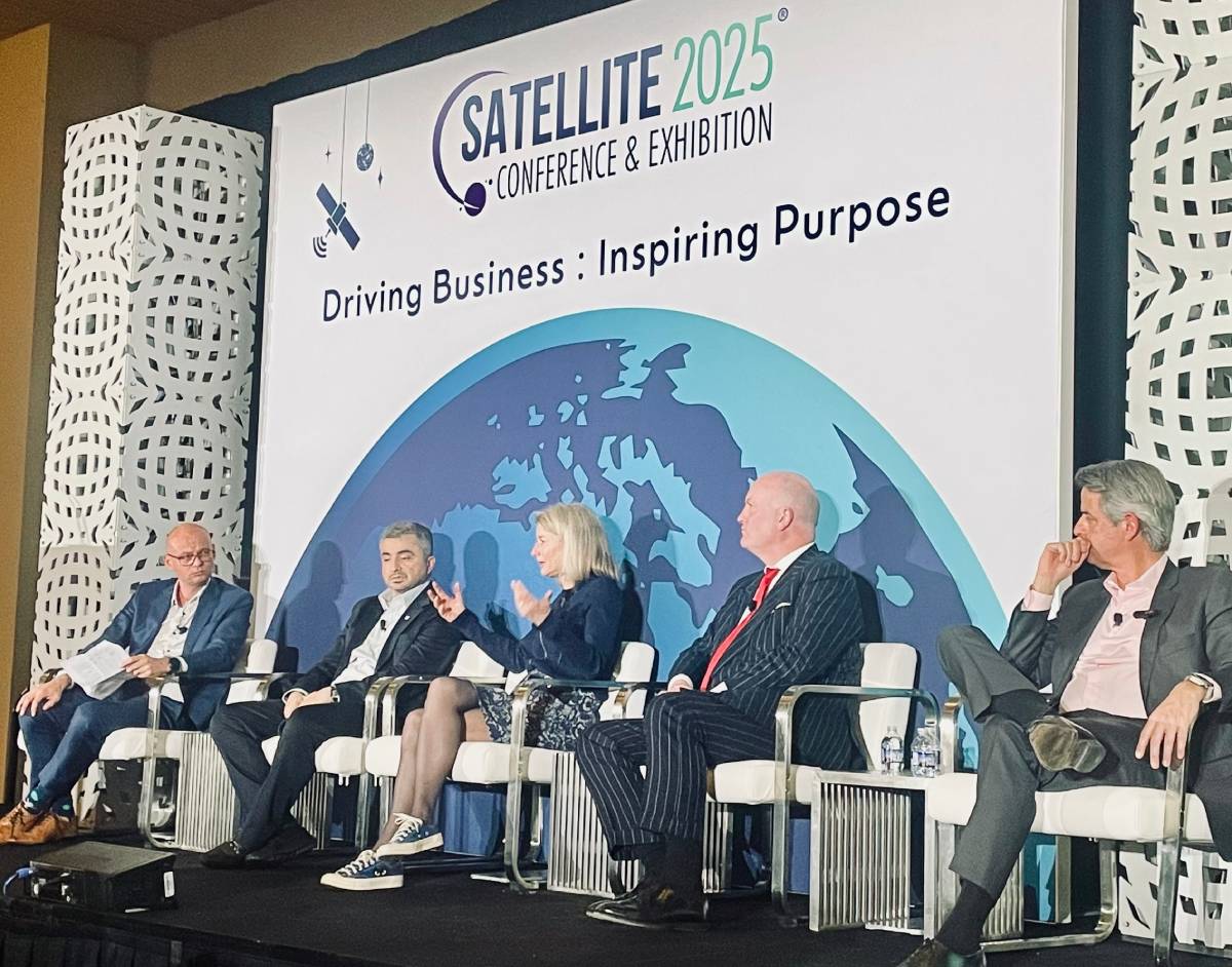 Panelists discuss multi-orbit partnerships in a LEO-dominated world at Satellite in Washington, D.C., March 11, 2025. (Source: Kratos)