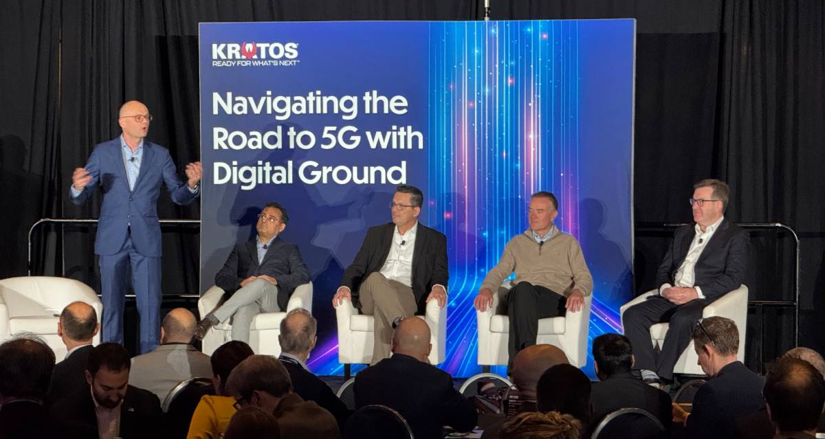 Panelists discuss the road to 5G with virtual ground at a private breakfast event during Satellite in Washington, D.C., March 12, 2025