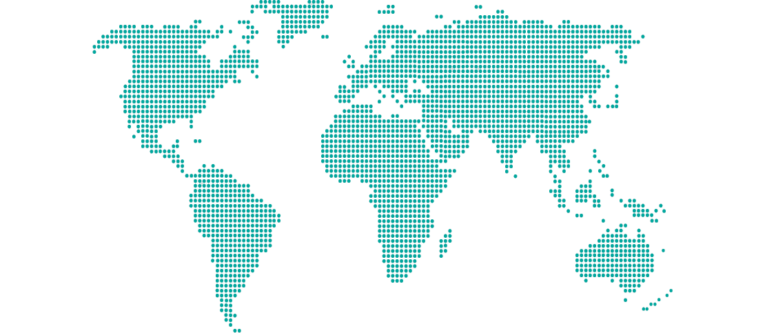 Stylized dot map of Earth