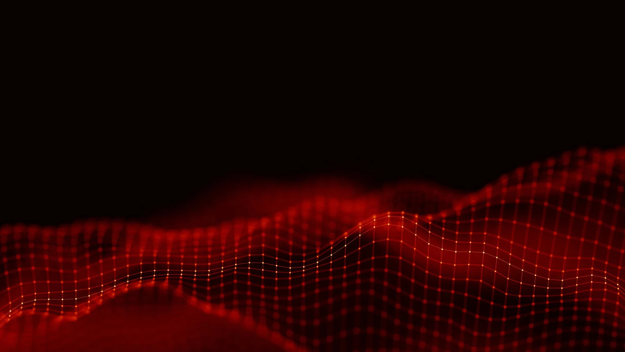 Futuristic background with red accented data waves and grid lines, representing the industrial security infrastructure of the mother company.