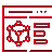 A stylized red icon representing dynamic orchestration and scale, showing a trendline showing ascending growth columns.