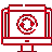 A stylized red icon representing software-defined satellite communication, showing a satellite emitting signal waves.