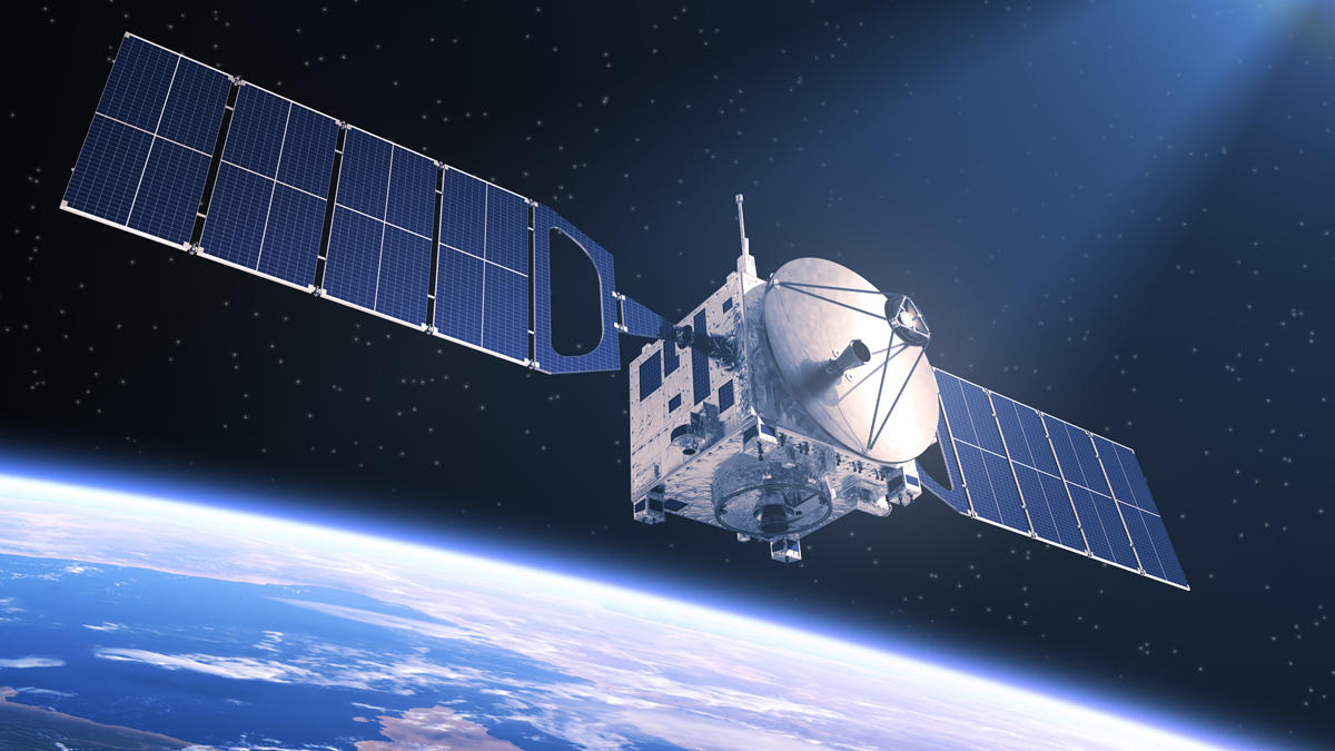 Satellite orbiting the earth