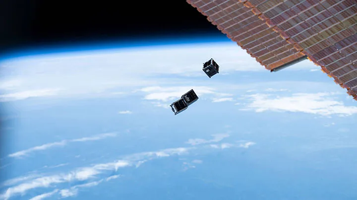 Three university CubeSats are deployed from the International Space Station on July 3, 2019. Affordable launch and other factors have made space more accessible but it remains risky.