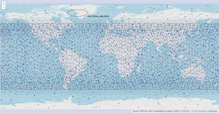 Satellite node map
