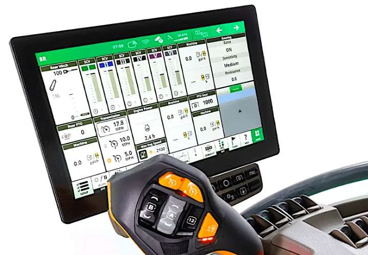 Software screen of a farm machine