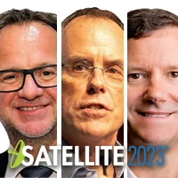 Robert Bell, Executive Director, World Teleport Association, Guido Neumann, Chief Development Officer and President, EMEA, AXESS Networks, and Stuart Daughtridge, VP of Advanced Technology, Kratos
