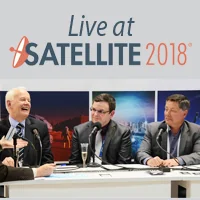 Martin Coleman, Executive Director of Satellite IRG, Mark Steel, VP of Product Development and Strategy for Inmarsat, and Bob Potter, VP of Signals and Ground System Technology for Kratos